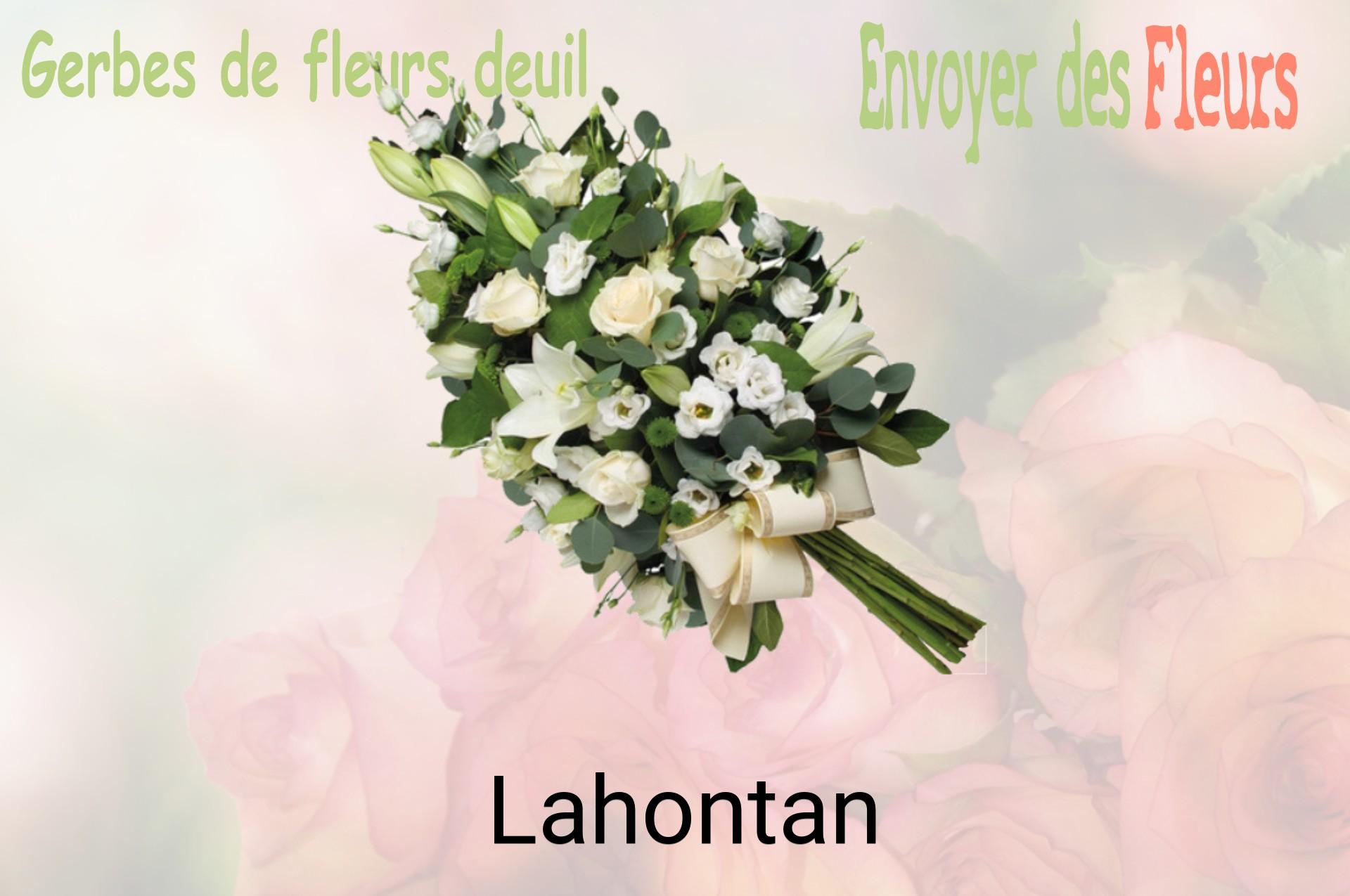 Gerbe de fleurs de deuil livrée à Lahontan